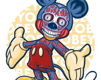 Mickey Mouse Alien from They Live Print