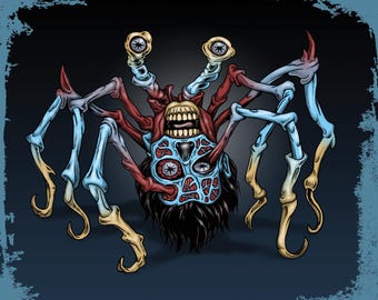 They Live and The Thing Mash Up Artwork Poster