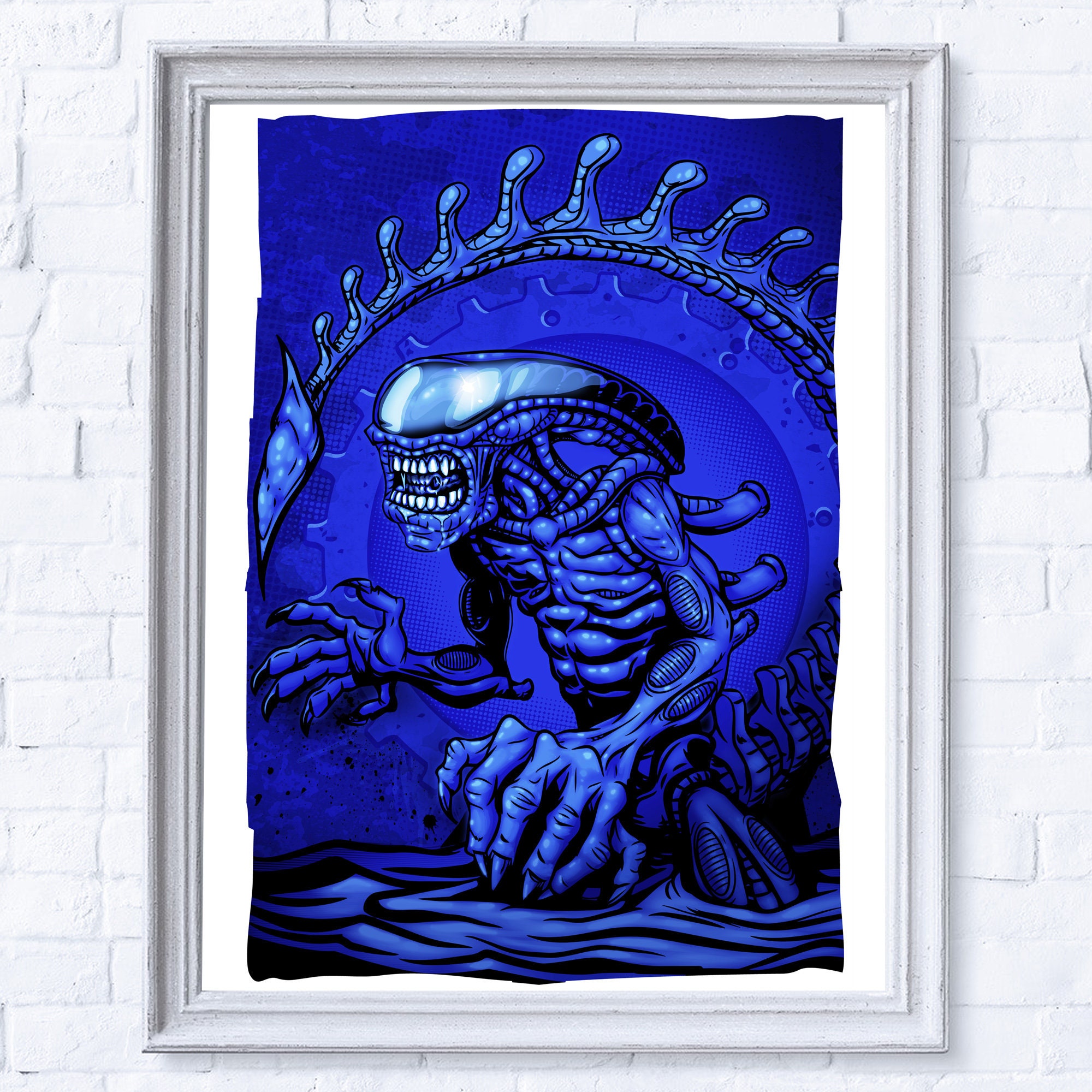 Alien Movie Illustration Print. Alien POSTER: Movie Poster, Alien Movie ...