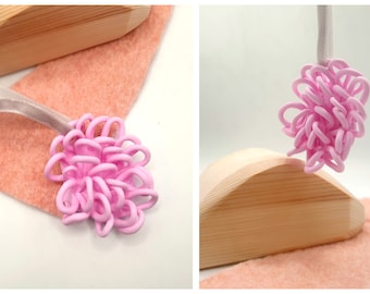 Tactile Loop Decorations - Polymer Clay - Lilac Blue Pink