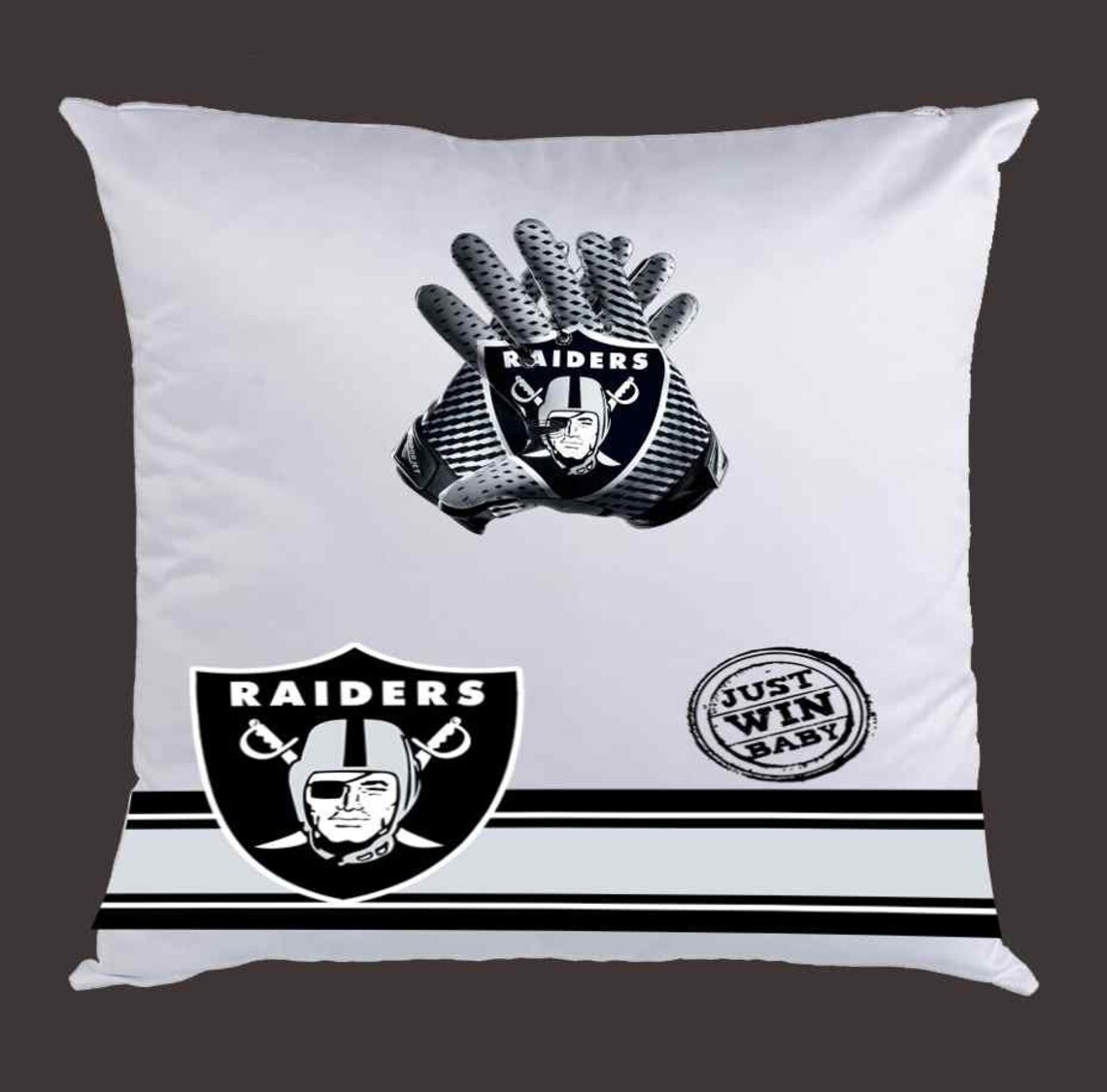 NFL throw pillow digital design Raiders Etsy