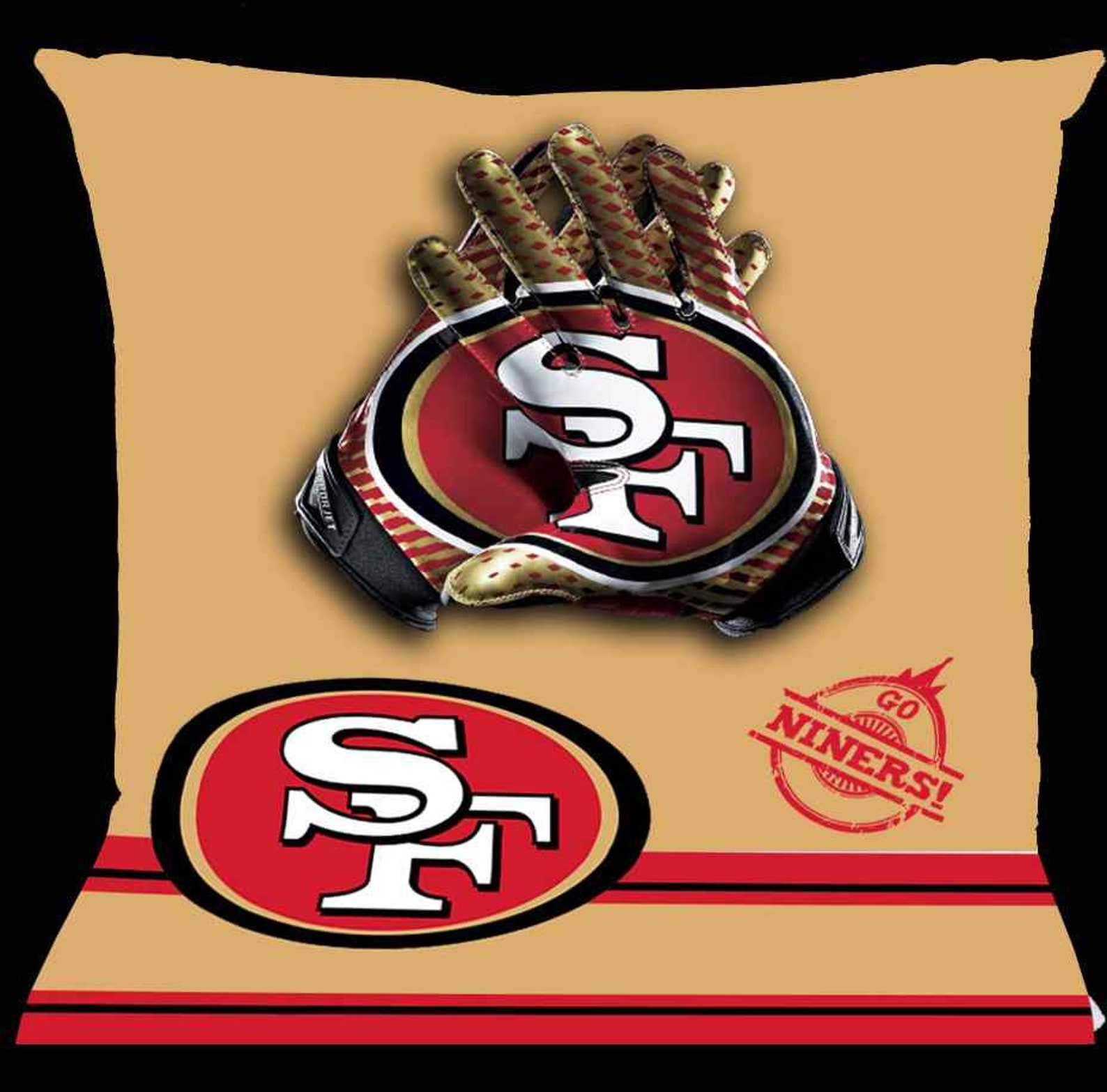 NFL throw pillow digital design 49ers Etsy