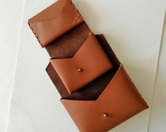 Wallet / Coin purse/ Card holder/ Leather wallet / Leather coin purse / Leather card holder / Business card holder / 3in1 Leather wallet