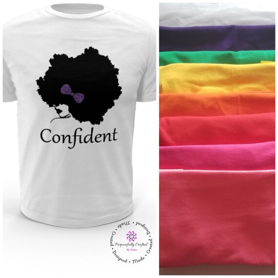 Confident Afro Woman Natural Hair Tshirt Black Woman Shirt Etsy