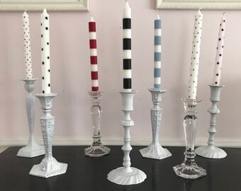 Striped Candles Etsy