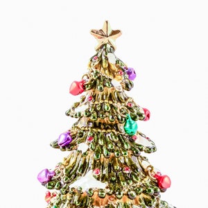 Bejeweled Christmas Tree Trinket Box with Hanging. Hand Done with Swarovski Crystals & Enamel with 2 Color Option. White or Green