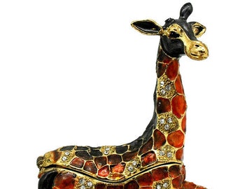 Bejeweled GRACIE Gentle Giraffe Trinket Box