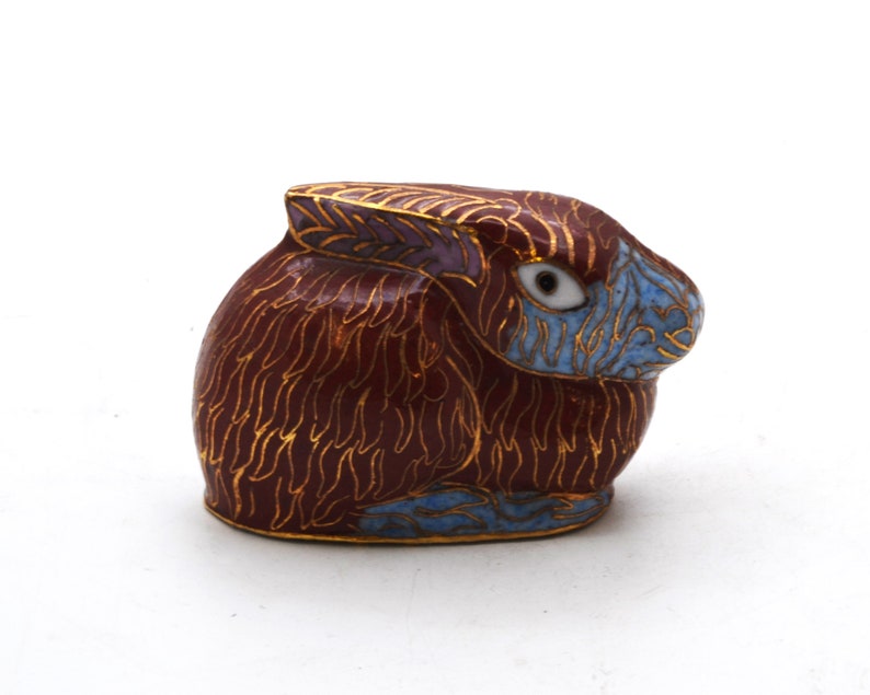 Vintage Cloisonne Rabbit Figurine. Hand Crafted With Unusual Designs ...