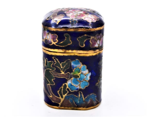 ヴィンテージ七宝焼きの小物入れ。 ヴィンテージの七宝焼き小物入れ