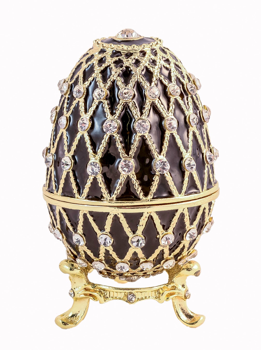 Bejeweled Egg Trinket Box. Hand Made With Swarovski Crystals & Etsy