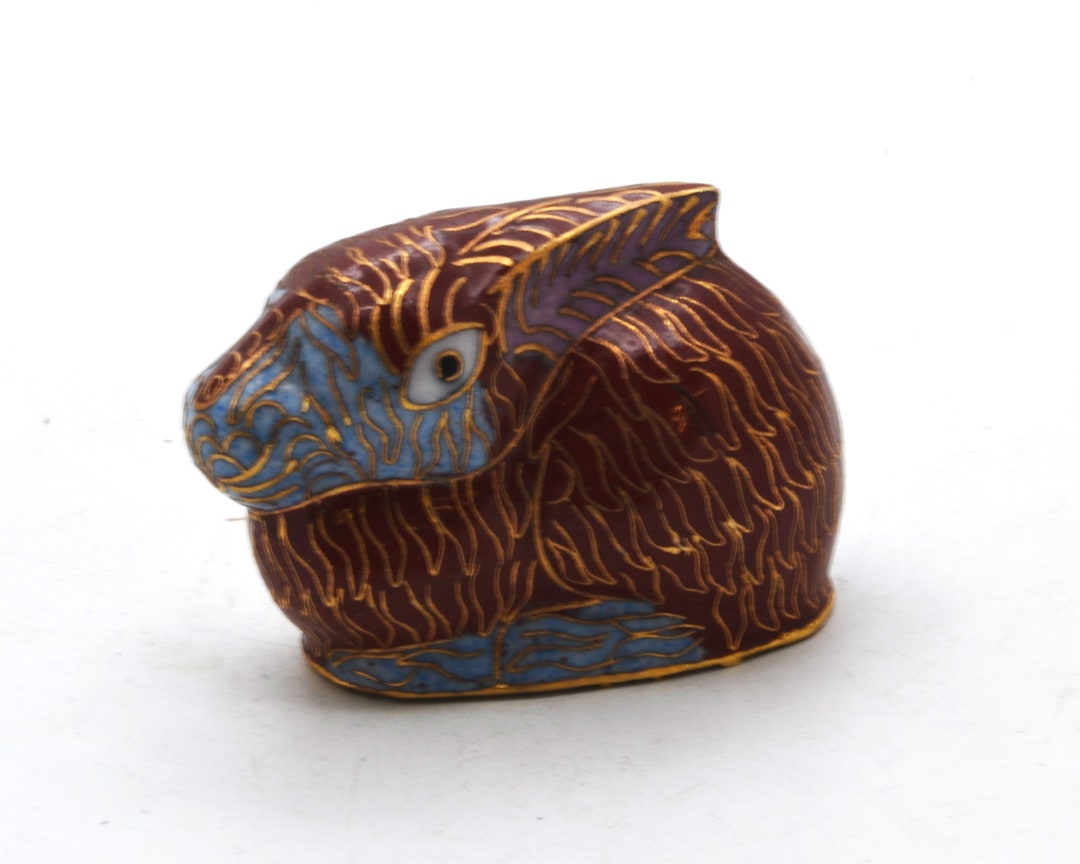 Vintage Cloisonne Rabbit Figurine. Hand Crafted With Unusual Designs ...