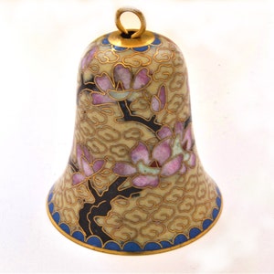 Vintage Cloisonne Glocke Ornament. Handarbeit aus Emaille