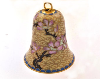 Vintage Cloisonne Bell Ornament. Hand Crafted with Enamel