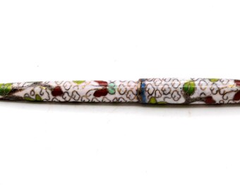 Stylo Plume Cloisonné Chinois Vintage Avec étui De Présentation - Occasion