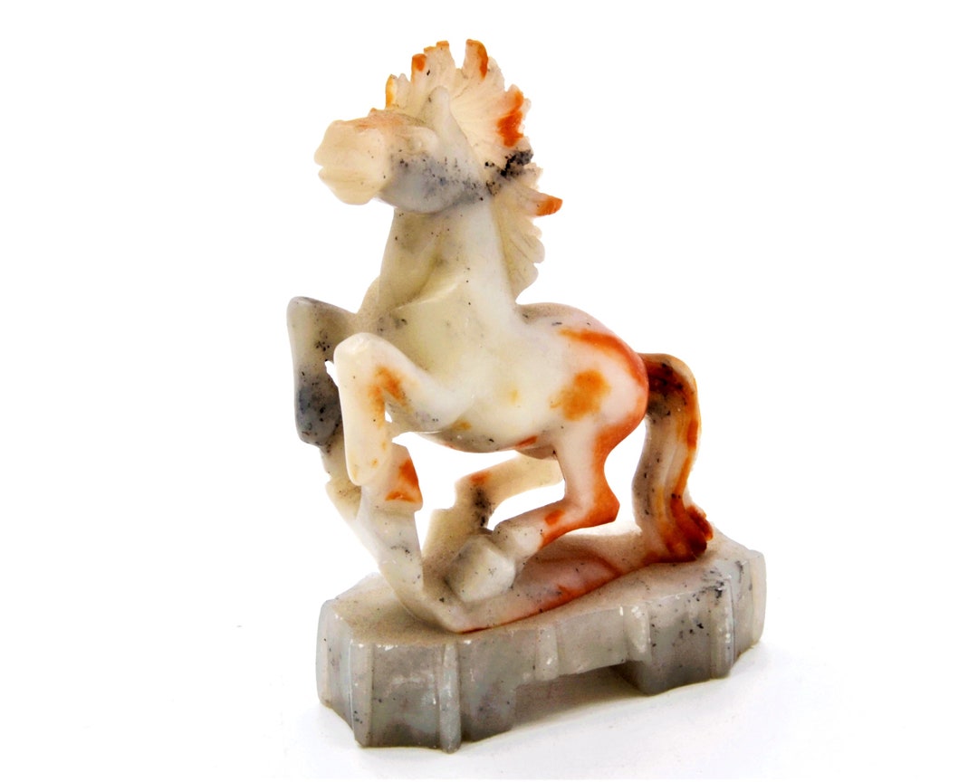 Vintage Soapstone Horse Carving. Hand Crafted With Amazing Details. Etsy