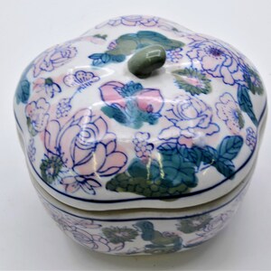 Vintage Porcelain Candy Dish. Hand Painted Enamel With Floral Design.