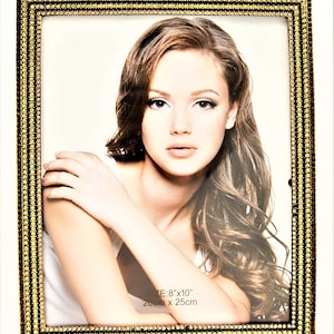 Ciel Collectables Magda Picture Frame. Hand Set Swarovski Crystals with 2 Color Option.