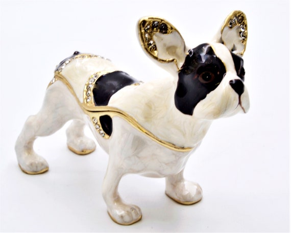 Terrier Jeweled Pewter Trinket  Box canine decor 
