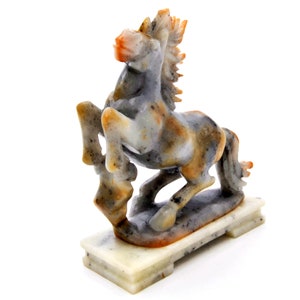 Big Size Vintage Soapstone Horse Carving. Hand Crafted with Lots of Details. Amazingly Crafted