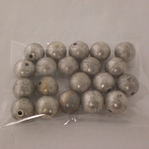 20 Hand Made Antique Finish Silver Plated Copper Beads