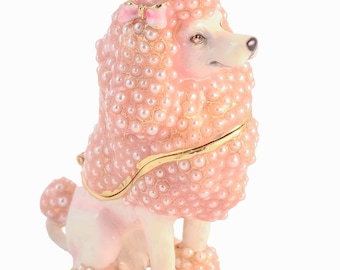 Poodle sculpture with pink details - Etsy 日本