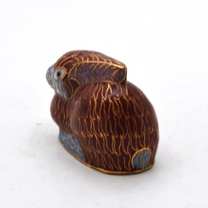 Vintage Cloisonne Rabbit Figurine. Hand Crafted With Unusual Designs ...
