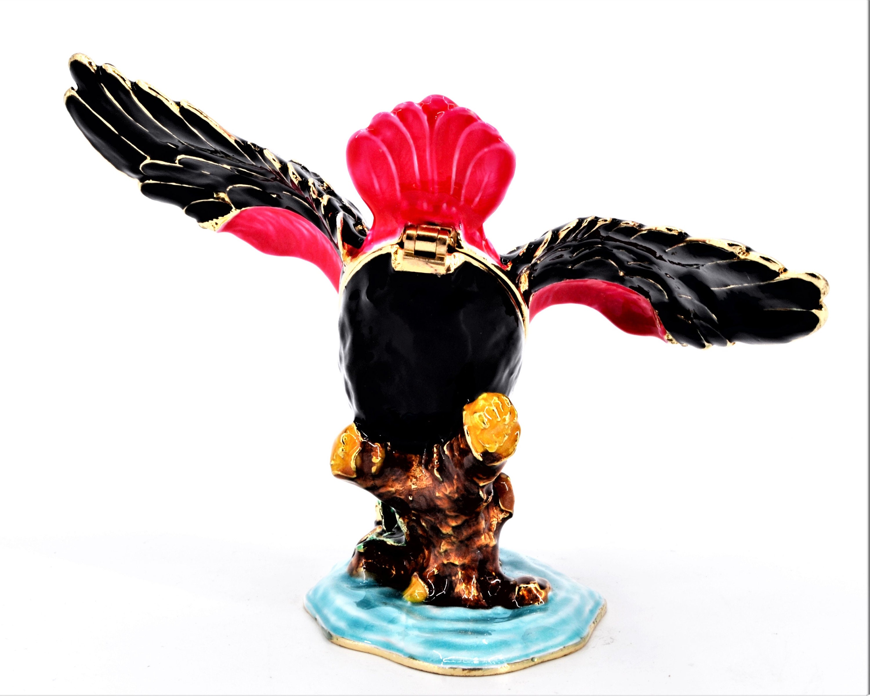 Hand Crafted Flying Humming Bird Trinket Box. Made With
