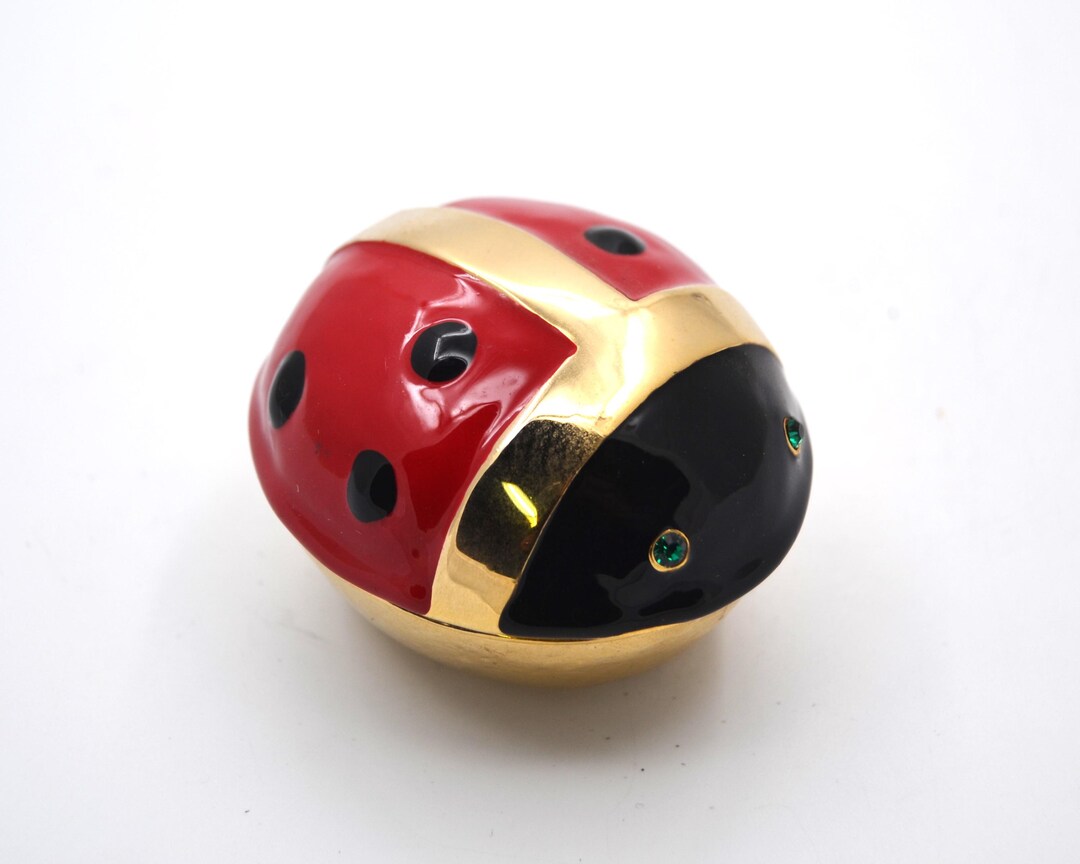 Ciel Big Ladybug Trinket Box. Hand Painted Enamel With Austrian ...