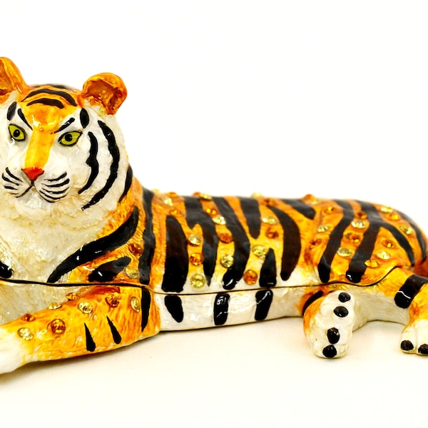 Clairebella Walking Tiger Rectangle Glass Trinket Tray main image 0