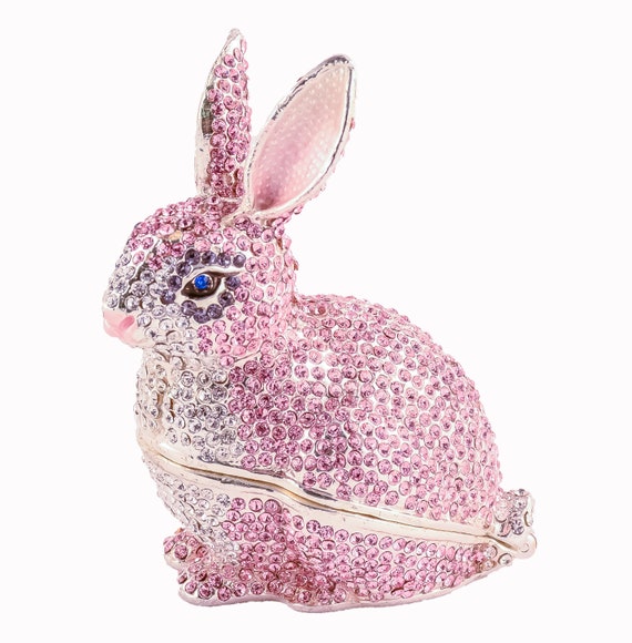 Ciel Collectablesの宝石がちりばめられたウサギの小物入れ