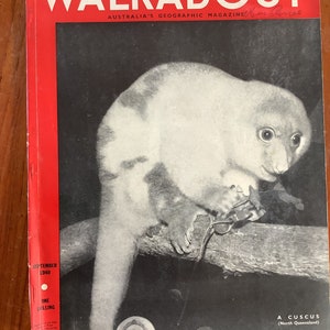 Walkabout magazine Australia geographic Cuscus cover September 1940