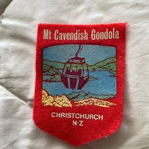 Vintage Mt cavendish gondola Christchurch New Zealand patch piece of history.