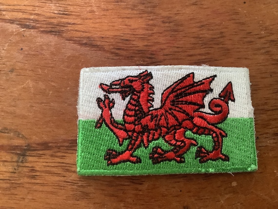Vintage Welsh Dragon flag patch. - image 1