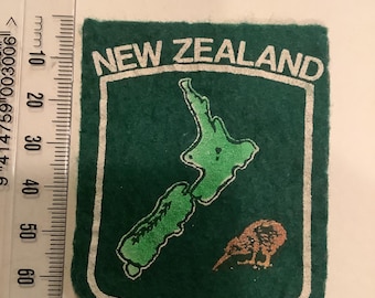Vintage Nieuw-Zeelandse kiwi-souvenirpatch.