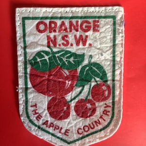 Vintage orange N.S.W, Apple-landet Australien-märke.