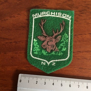 Vintage Murchison deer hunting stag New Zealand souvenir  patch.