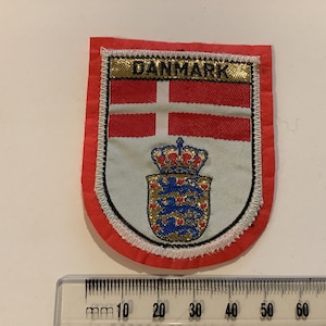 écusson vintage du Danemark (Danemark).