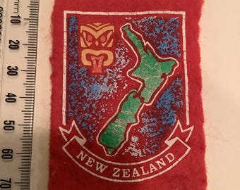 Vintage Nieuw-Zeelandse kiwi-souvenirpatch.