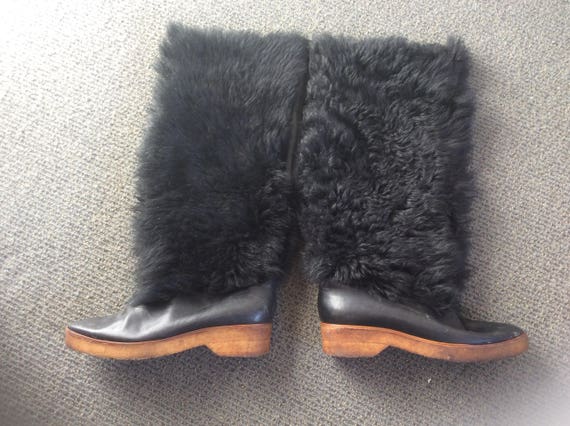vintage fur boots