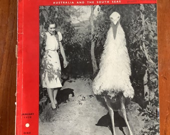 Walkabout magazine Australia couverture blanc géographique de l'UEM Janvier 1939