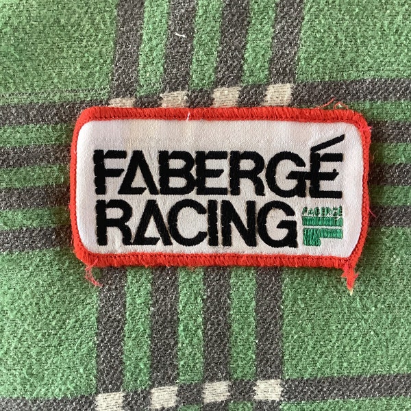 Vintage Fabergé racing race team patch.