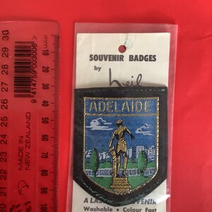 Vintage adelaide Australia woven souvenir patch.