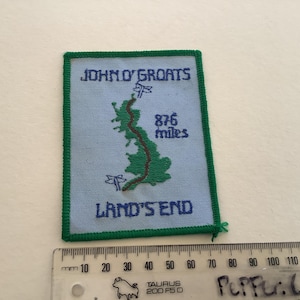 Vintage kaartpatch van het VK
