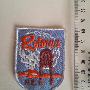 Vintage embroidered Rotorua Nz patch rare early example