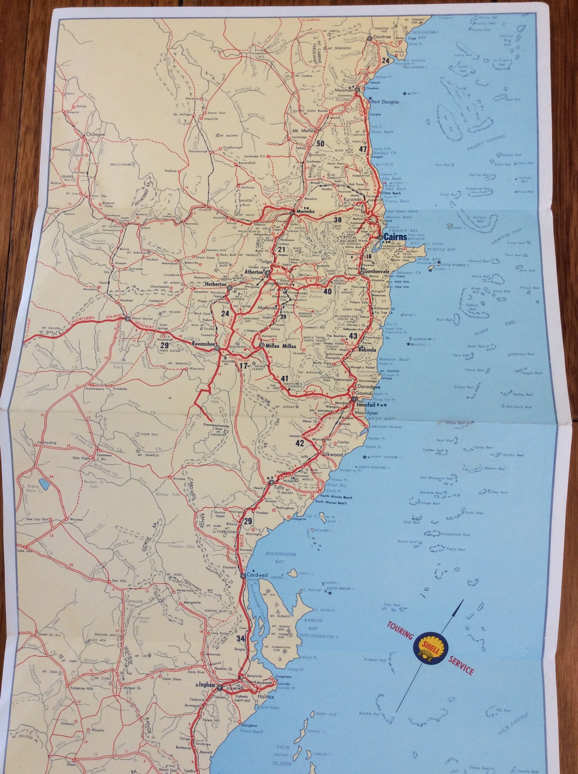 Shell Oil Australia Vintage Tourist Map Northern Coastal - Etsy