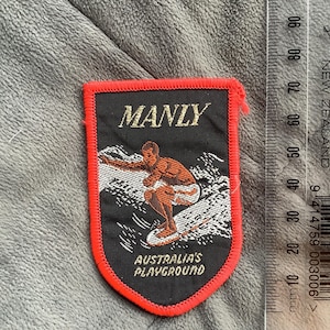 Vintage Surfer Manly surfing patch Australien