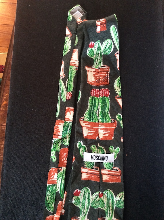 Vintage Moschino tie. Cactus - image 3