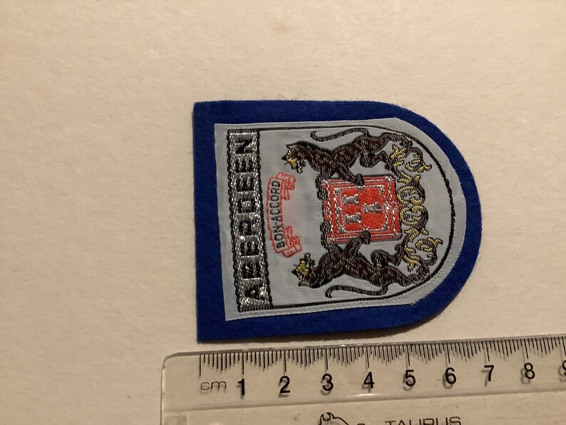 Vintage Scotland Aberdeen Coat of Arms Patch. - Etsy