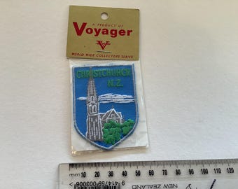 Vintage embroidered Christchurch Nz patch rare dead stock