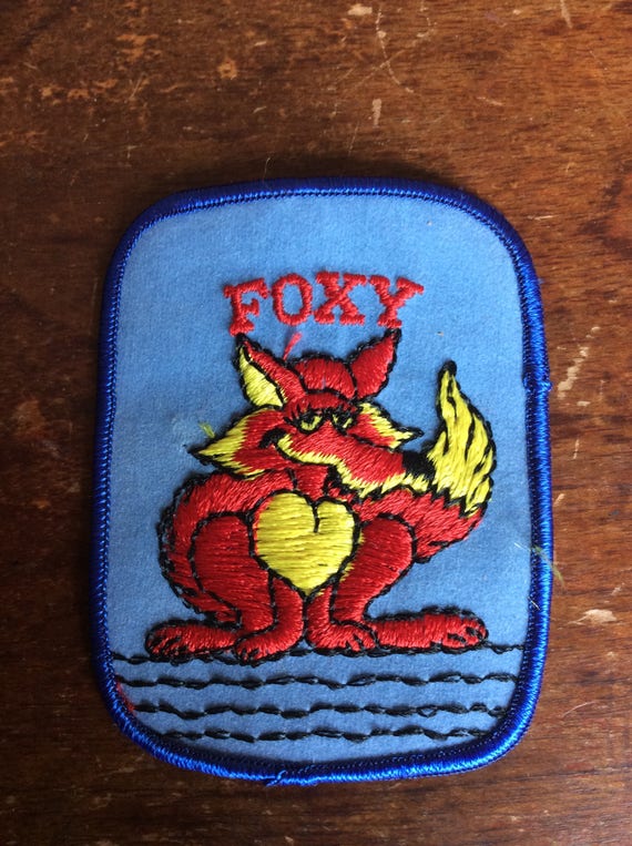 Vintage embroidered patch "FOXY" for the FOXY lady